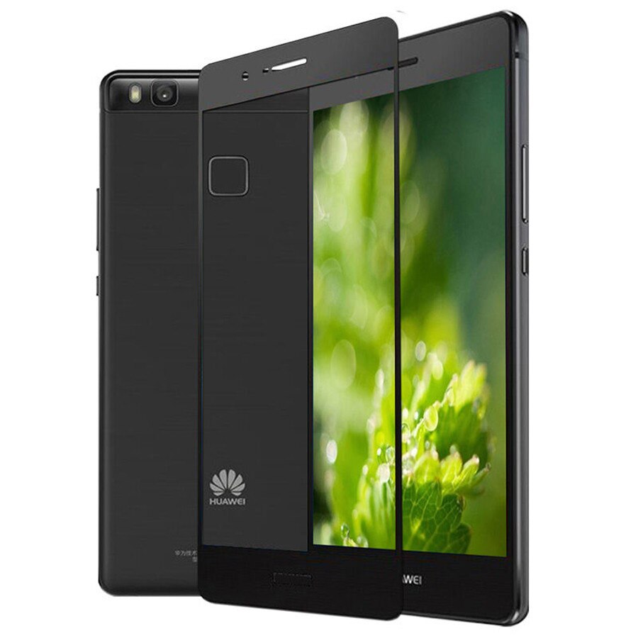 Folie sticla, Full screen, Huawei P9 Lite Mini, acopera tot ecranul, Negru